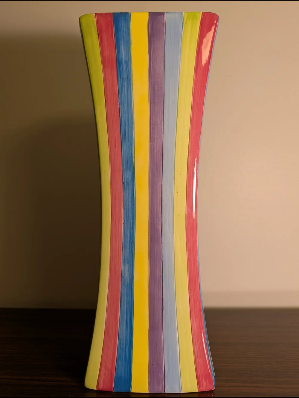 Cabana Stripe Ceramic Vase by Pacific Rim